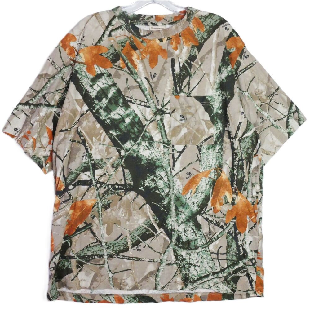 Outfitters Ridge Mens Size XL Fusion 3D Camo Short Sleeve Shirt Hunting